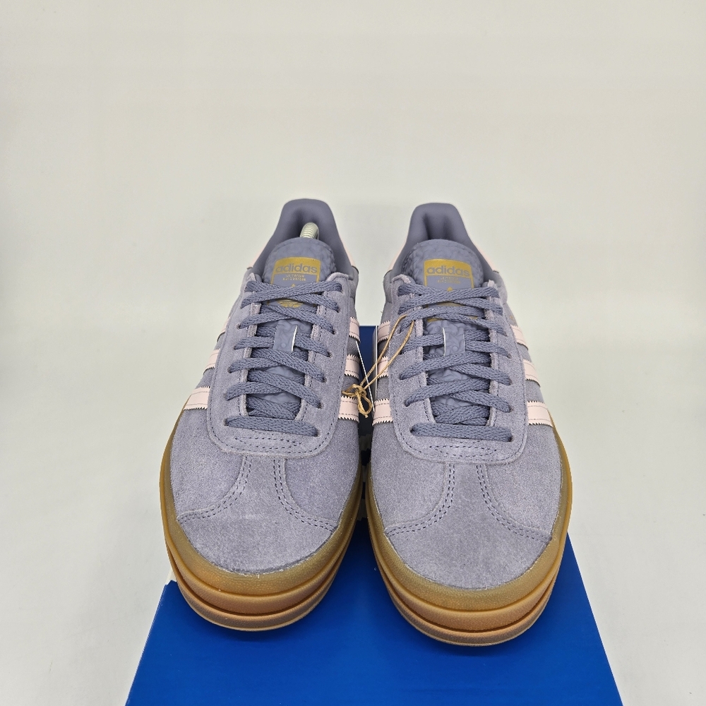 adidas Gazelle Bold JQ1297 Silver Violet Pink Shoes Women's Size 6 New - Picture 2 of 8